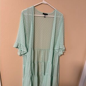 Torrid Light Green Sheer Kimono